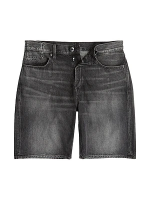 Dakota Washed Denim Mid-Rise Shorts