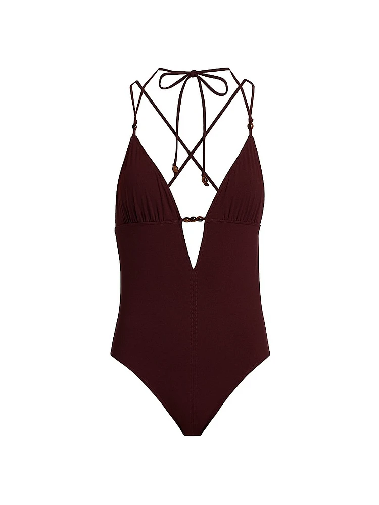 Leila Beaded One-Piece Swimsuit