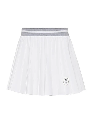 Techno Poplin Pleated Skirt