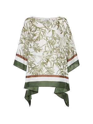 Silk Herbarium Print Pongee Top
