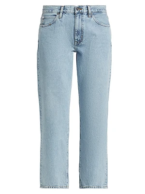 The Hang Mid-Rise Cropped Straight-Leg Jeans