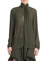 Scarf Drape Blouse