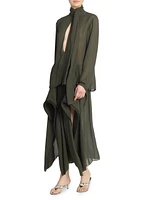 Scarf Drape Blouse