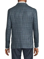 Plaid Wool-Silk Jacket