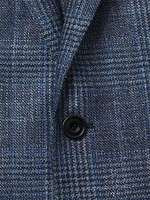 Plaid Wool-Silk Jacket
