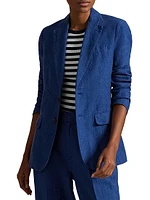 Linen Single-Breasted Blazer