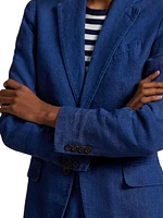 Linen Single-Breasted Blazer