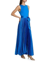 Chara Pleated Sleeveless Maxi Dress