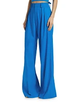 Eric Linen-Blend Pleated Pants
