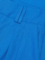 Eric Linen-Blend Pleated Pants