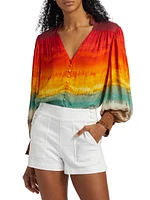 Serena Tie-Dye Blouson Top