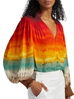 Serena Tie-Dye Blouson Top