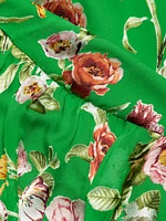 Soraya Floral Ruffle-Trim Skirt