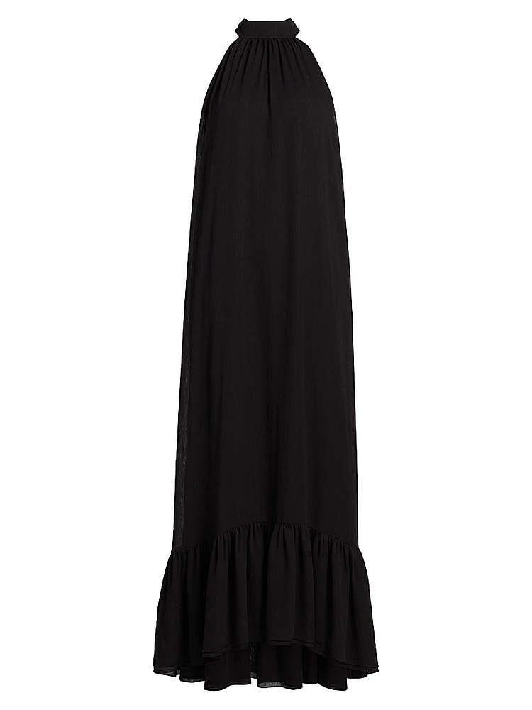 Jovie Ruffled Halter Maxi Dress