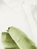 Willa Palm-Print Silk Blouse