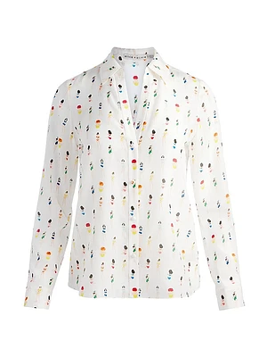 Eloise Printed Silk Blouse