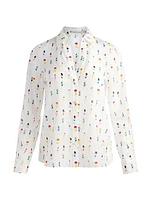 Eloise Printed Silk Blouse