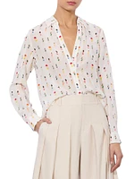 Eloise Printed Silk Blouse