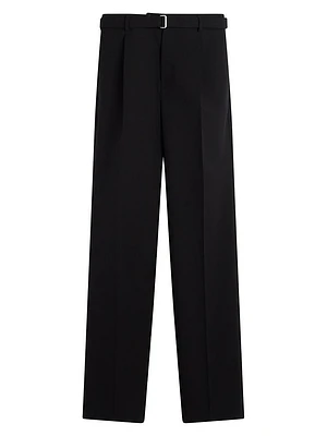 Straight Fit Wool Pants