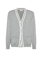 Cotton Cardigan with Logo
