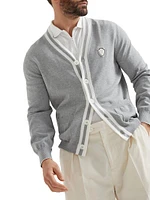 Cotton Cardigan with Logo