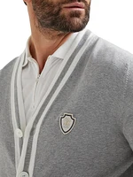 Cotton Cardigan with Logo