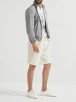 Cotton Cardigan with Logo