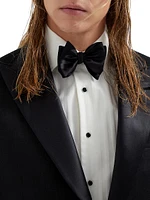 Linen Satin Tuxedo with Peak Lapel Jacket and Trousers