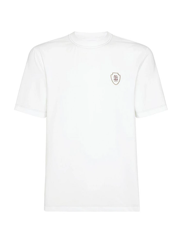 Comfort Nylon Crew Neck T-Shirt with Logo