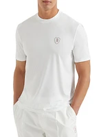 Comfort Nylon Crew Neck T-Shirt with Logo