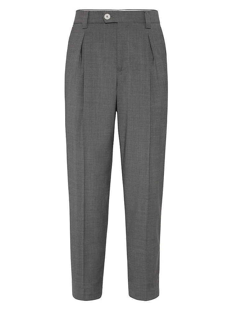 Virgin Wool Dynamic Fresco Trousers with Tee Holder