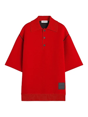 Oversized Wool Polo Shirt