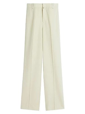 Loose Fit Wool-Blend Pants