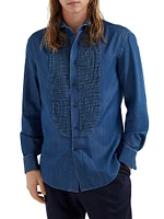 Lightweight Denim Slim Fit Tuxedo Shirt