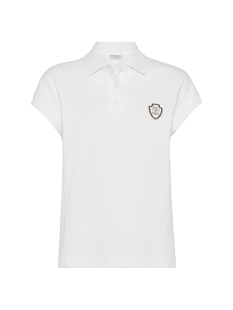 Techno Cotton Piqué Polo Shirt with Logo