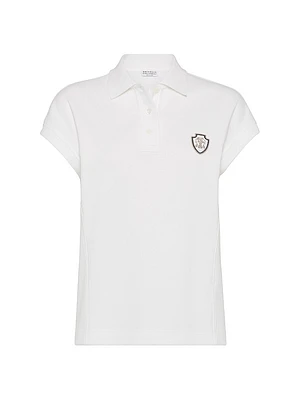 Techno Cotton Piqué Polo Shirt with Logo