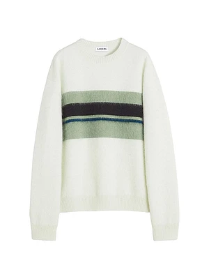 Striped Brushed Mohair Sweater