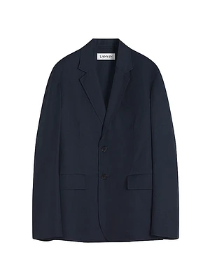 Technical Cotton Straight Fit Jacket