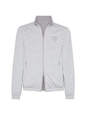 Silk and Cotton Jersey Reversible Outerwear Jacket