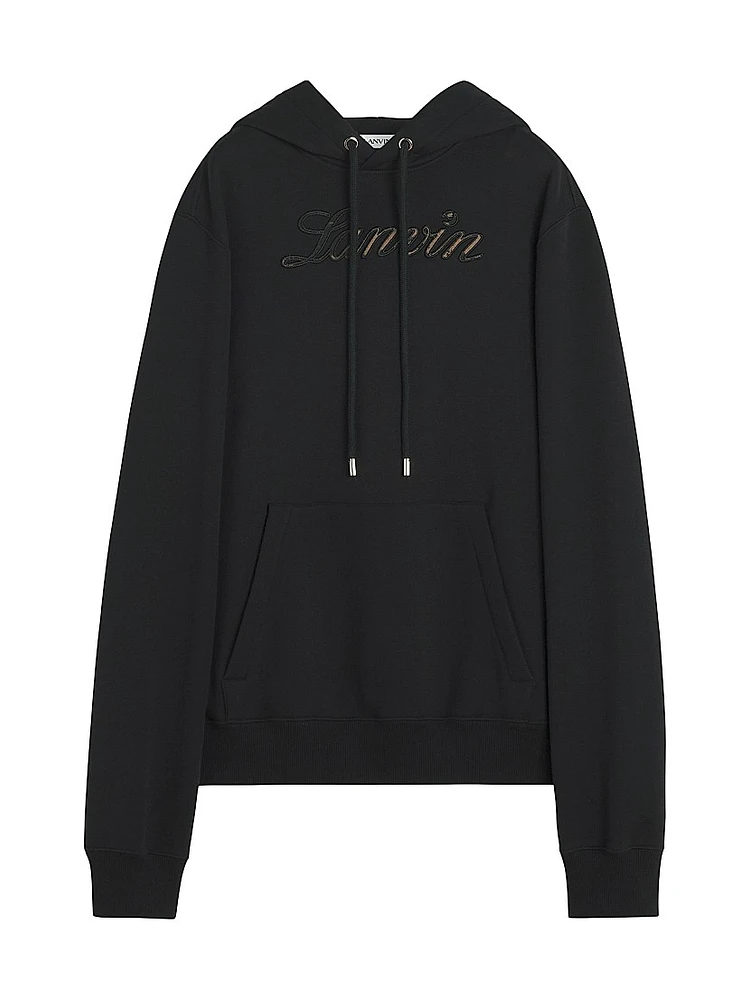 Logo Denim Hoodie