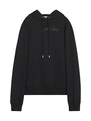 Logo Denim Hoodie