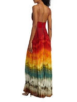 Lauren Pleated Tie-Dye Maxi Dress