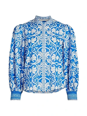 April Blouson Cotton Top