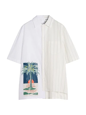 Printed Asymmetric Shirt