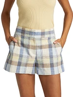 Allen Check Cotton-Blend Shorts