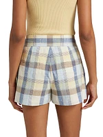 Allen Check Cotton-Blend Shorts