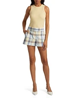 Allen Check Cotton-Blend Shorts