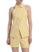 Orlinda Linen-Blend Vest