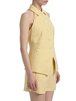Orlinda Linen-Blend Vest