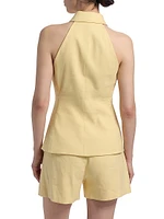 Orlinda Linen-Blend Vest